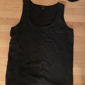 Ann Taylor Mixed Media Tank Top - Navy Blue - Size Large